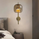 Brass Glass Wall Lights Indoor Modern - Clowas